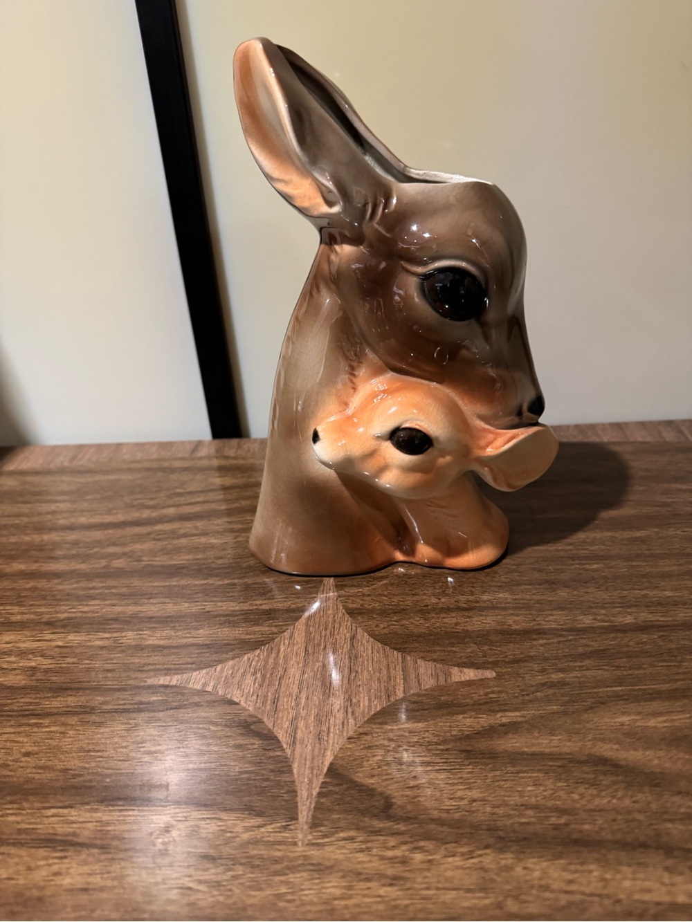 Vintage- Royal Copley Ceramic Deer Mother and Fawn Figurine